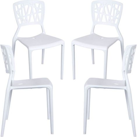 Packs Sillas Jardín - Pack 4 Sillas Delta - Blanco