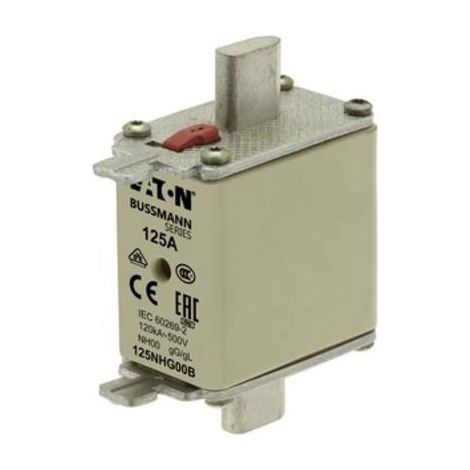 Fusible BS88 à pattes centrées 125A Eaton NH00 500V c.a., gG - gL ( Prix pour 1 ) (1/3)