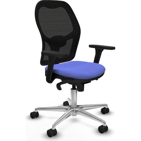 piqueras-y-crespo Silla ergonómica azul claro para oficina