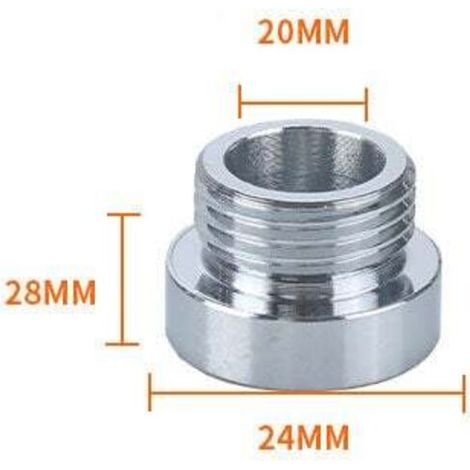 Chrome Faucet Adapters 3/4" x 1/2", Reducing Nipple Fittings for Faucet Adapters Connector, Shower Hoses (1/4)