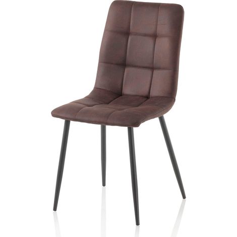 Set de 4 Chaises LEA brun foncé (1/3)