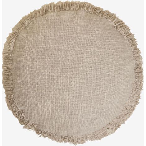 SKLUM Rundes Kissen Ø40 cm aus Baumwolle Soncey Beige Mandel Rose