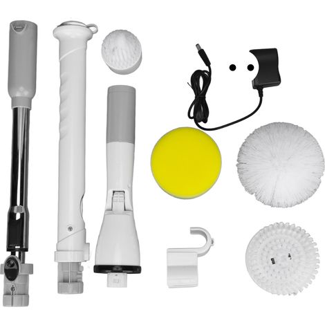 Brosse électrique nettoyante pliable avec têtes interchangeables, rotative 360° pour cuisine, 100-240V AC prise EU (1/5)
