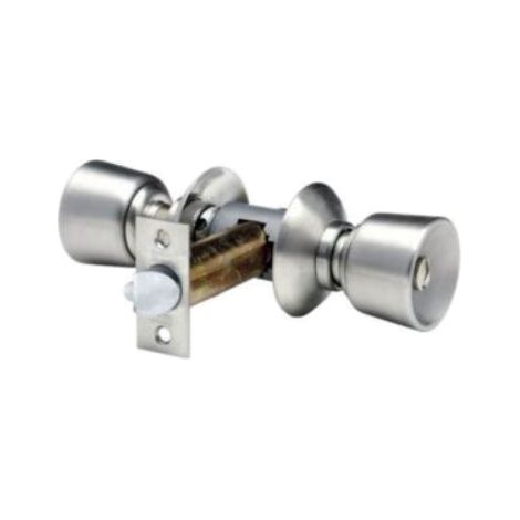 Serrure tubulaire V6526 axe 63,5mm bouton tulipe inox - VACHETTE - 19299000 (1/3)