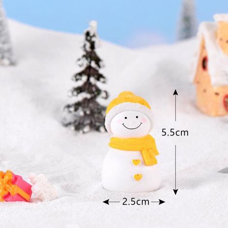 Statue De Bonhomme De Neige - Décoration De Jardin Miniature - Pour Paysagisme Ou Décoration De Succulentes - Lot De 2 (1/2)