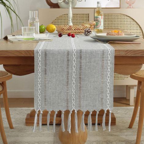 Runner De Table - 33 x 160 Cm - Tissu Polyester - Pour Table À Manger Buffet Commode Chevet - Décoration Intérieure (1/5)