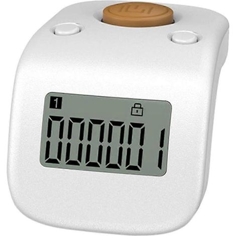 Compteur numérique portable LCD à anneau pour les doigts, 6 canaux, compteur à 6 chiffres, pour la prière avec chapelet de Bouddha (1/5)