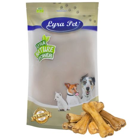 10 Stk. Lyra Pet® Kauknochen gefüllt mit Pansen ca. 15 cm