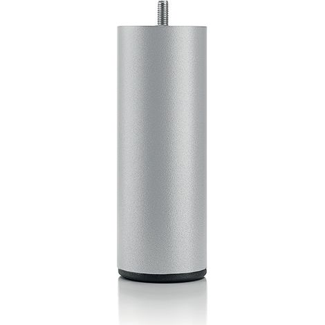 BELLECOUR LITERIE  Pied de lit cylindrique en métal Gris Hauteur 16 cm (vendu à l'unité)