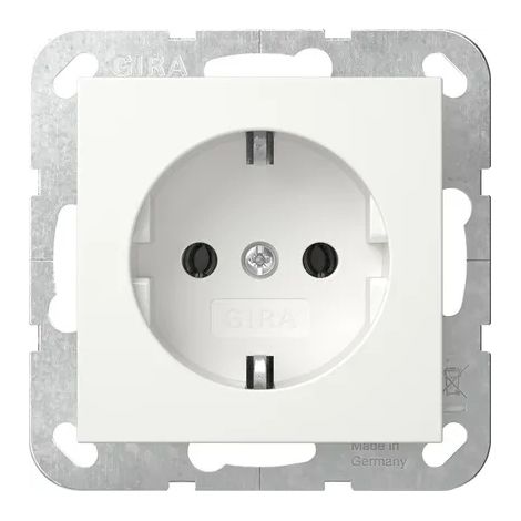 Gira SCHUKO-Steckd. SRK System 55 Reinweiß [418003], 4180 03