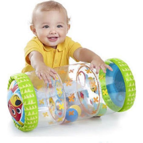 Rouleau d'éveil sensoriel bébé en PVC avec balles et grelots, jouet de motricité pour l'apprentissage de la marche (3 mois à 3 ans) (1/5)