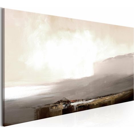 Tableau début de la fin marron étroit - 120 x 40 cm (1/4)