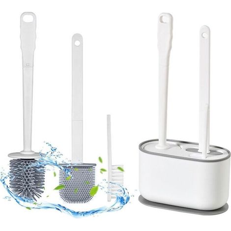 Toilet Brush, Toilet Brush Set, Toilet Brush and Holder, Bathroom Cleaning Brush Kit (1/4)