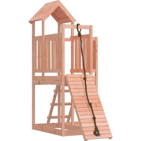 Playhouse with Climbing Wall Solid Wood Douglas vidaXL