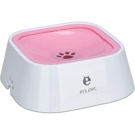 Gamelle flottante anti-débordement et anti-étouffement pour chien, chat et chiot (rose) (1/5)