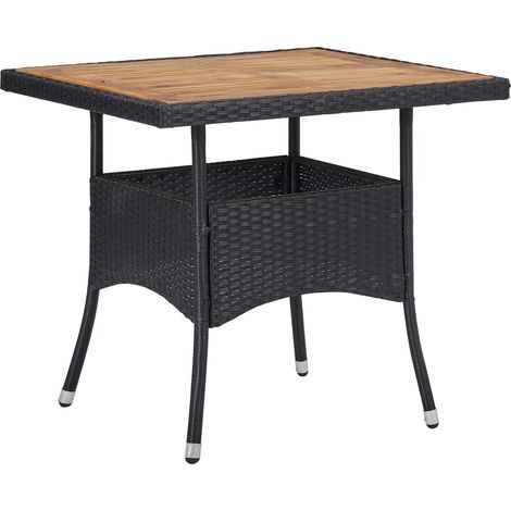 Maison Exclusive - 3-tlg. Garten-Essgruppe Schwarz Poly Rattan un