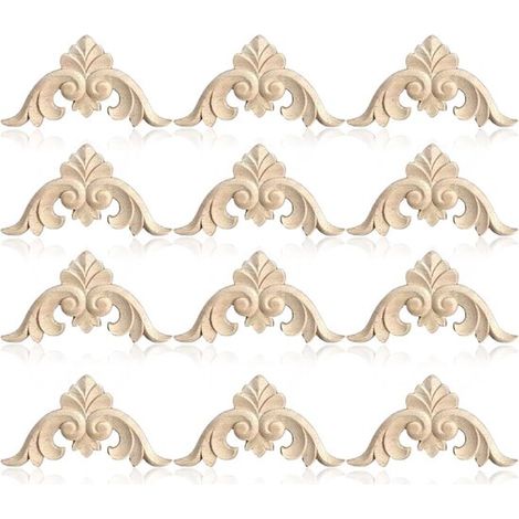 Apliques de madera: 12 figuras talladas para decoración. (1/5)