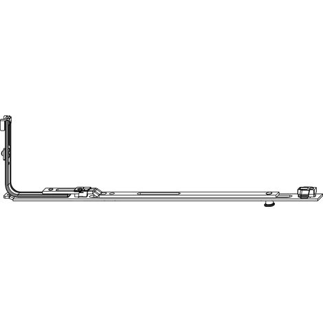 Maco Mittelverschluss mit Sicherheitszapfen für Fenster FF 1051-1300mm Fensterbeschlag, Gr. 528, Stahl verzinkt silberfärbig
