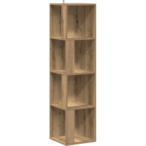 Meubles de Rangement,Armoire d'angle chêne artisanal 33x33x132 cm bois d'ingénierie CFW111929 (1/5)