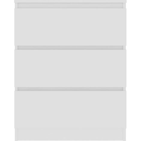 Commode blanche 3 tiroirs 60x35x76 (1/5)