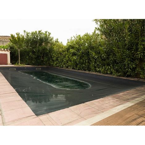 Filet de Protection Piscine 100g/m² Polyéthylène 4 x 7 m Gris (1/5)