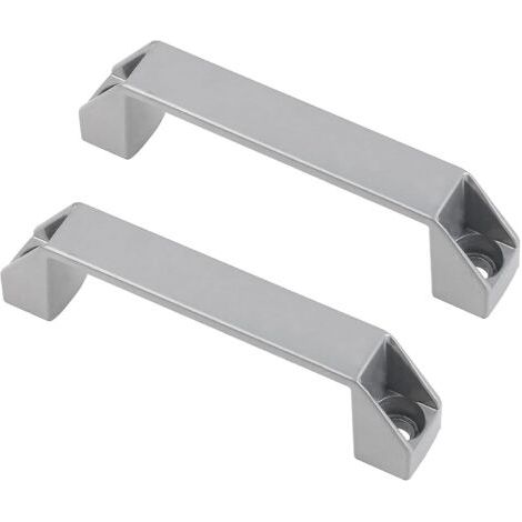 2 poignées d'armoire industrielles distance du trou 180 mm porte machine-outil usine garage fabrication alliage d'aluminium argent sans vis