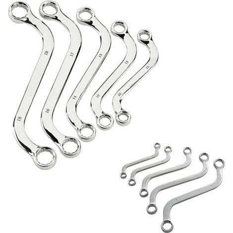 TrAdE Shop Traesio - Set 5 Chiavi Ad Esse S Inglesi Metriche Per Dadi Bulloni In Acciaio Mr 70074 -