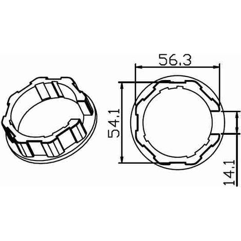 Achteckig 59 x 0,6 mm CAME 001YK5101
