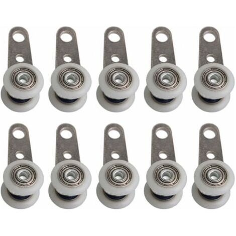 10er-Pack Rollen für Panoramafenster oder Schiebetüren – aus Metall und Kunststoff – 4,5 x 1,9 cm