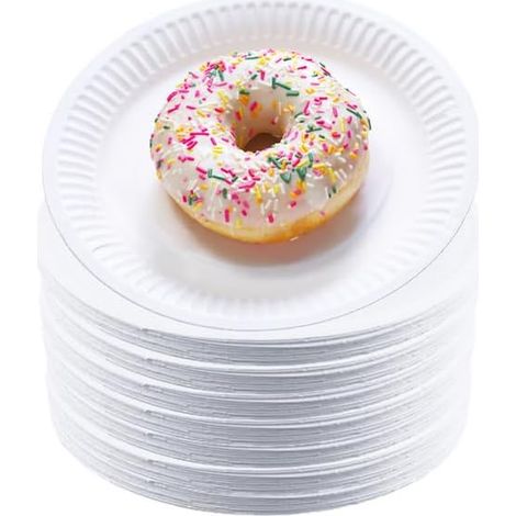Pappteller 15 cm, 48 Stück, Einwegteller, runde Dessertteller, stabile Pappteller, Partyteller, umweltfreundliche Pappteller