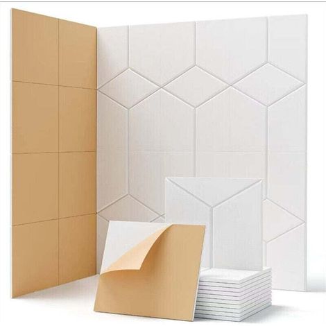 12 Panneau Acoustique, Panneaux Acoustiques Autocollants à Haute Densité pour la Décoration de Plafond/Portes/Murs et Traitement Acoustique, pour la Studio/Maison/Salle de Jeux (30x26x0,9cm) (1/4)