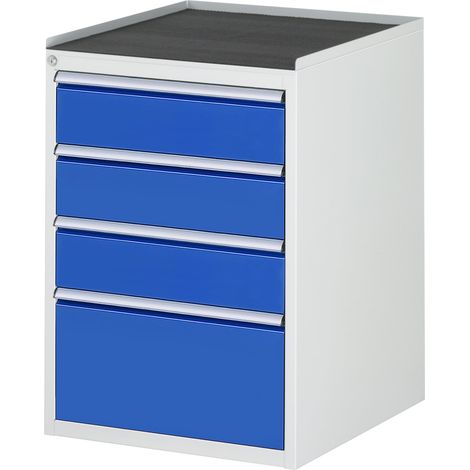 Rau Schubladenschrank m. Anti-Rutsch-Matte 4 Schubl.-L 3x150 1x270mm (1/5)