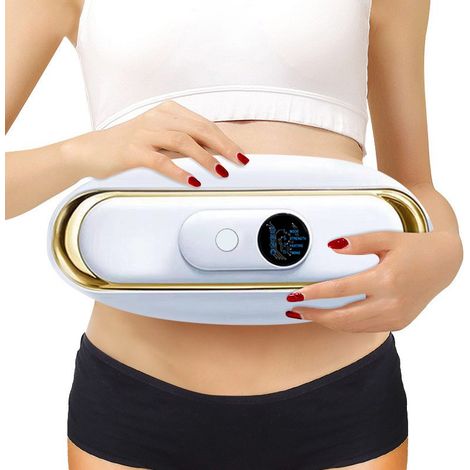 Masajeador abdominal eléctrico USB, 3 modos de masaje para quemar grasa, aliviar el dolor de cintura y hombros correa ajustable para espalda, glúteos y piernas. (1/2)