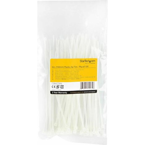 Bridas para cables Startech CBMZT6N              Blanco 0065030890656 S55058998 Startech (1/2)