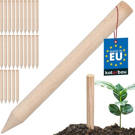 Tuteurs géodésiques en hêtre Kotarbau® pour tomates, légumes et arbres, 30 cm, lot de 25 (1/5)