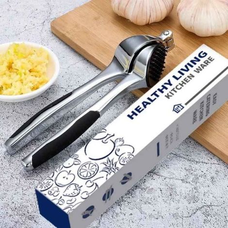 Hachoir manuel,Outil de cuisine en acier inoxydable,outil de ménage,gadget éplucheur,barre de purée manuelle,1995 - silver chrome