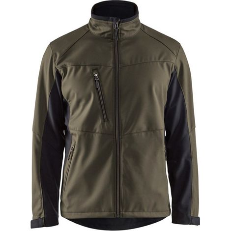 Veste de travail softshell 4950 - Vert Kaki/Noir XXXL (1/4)