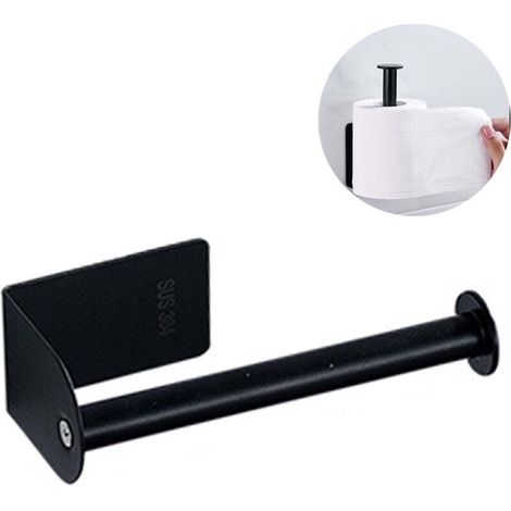 Porte-papier Toilette Chromé Autocollant avec Bande 3M, Support Inox sans Perçage pour Salle de Bain et Cuisine (1/4)