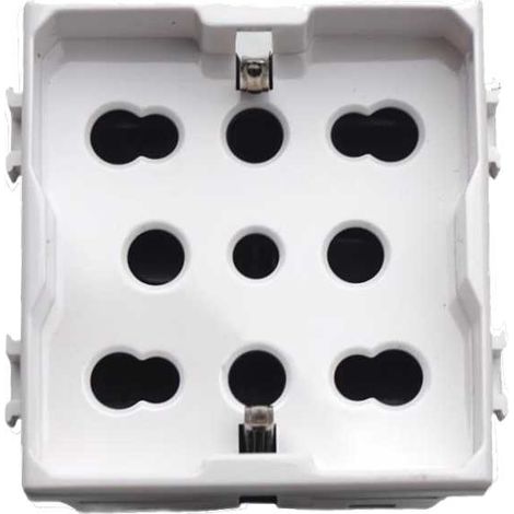 Ettroit Serie Starlight Presa Bivalente Doppia Bipasso Schuko Multistandard 16A Bianca Compatibile Con Vimar Plana  EV3503 (1/4)