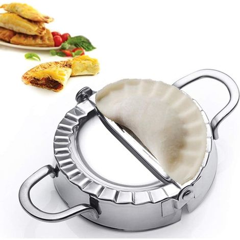 Stampo in acciaio inox per ravioli, pierogi, ecc., taglia pasta sfoglia, accessori da cucina, acciaio inox, argento.