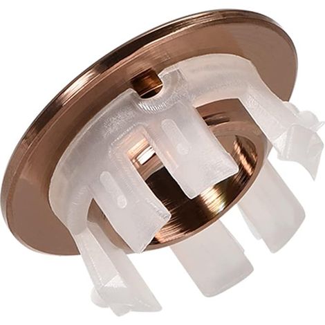30x13.5mm(DxT) Lavabo Trop-plein Couvercle - Bonne pour Salle Bain Cuisine Lavabo - Cuivre Bassin Garniture Insert dans Trou Rond Bouchons - Rose Or (1/5)
