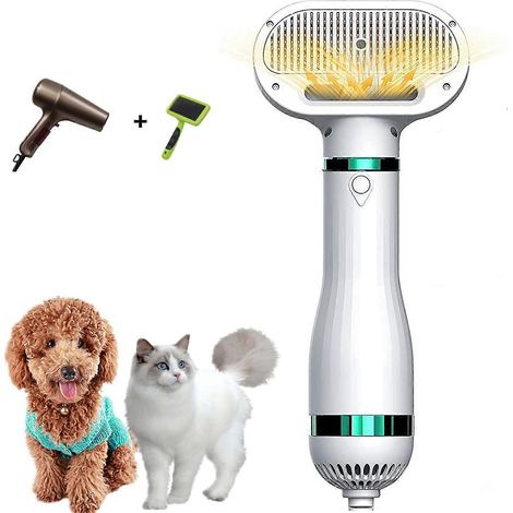 Sèche-cheveux pour chiens 2025, 2 en 1, avec brosse intégrée, épilation en un clic et température réglable. (1/5)