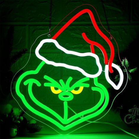 Lampe néon LED décorative style musique, dimensions 33 x 29,5 cm, décoration murale