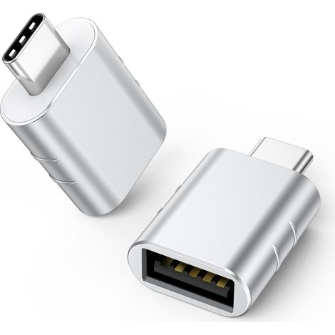 [2 pièces] Adaptateur USB C vers USB 3.0 Otg Adaptateur USB Type C, Thunderbolt 3 vers USB 3.1/3.0/2.0, compatible avec Huawei Mate 20, Macbook Pro (1/5)