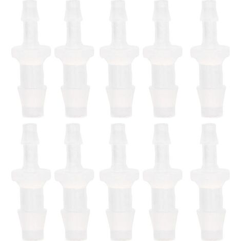 Luftschlauchverschraubungen, PP-Schlauchverbinder, Aquarium-Luftpumpenadapter, 10 Stück Schlauchreduzierverschraubung für Silikonschlauchanschluss (3,9-6,4 Adapter)