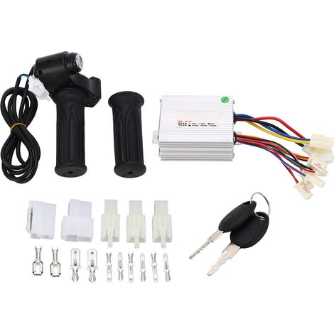 Kit de contrôleur moteur vélo 48V 350W affichage puissance protection multiple contrôleur moteur à balais avec poignées d'accélérateur pour bricolage (1/5)
