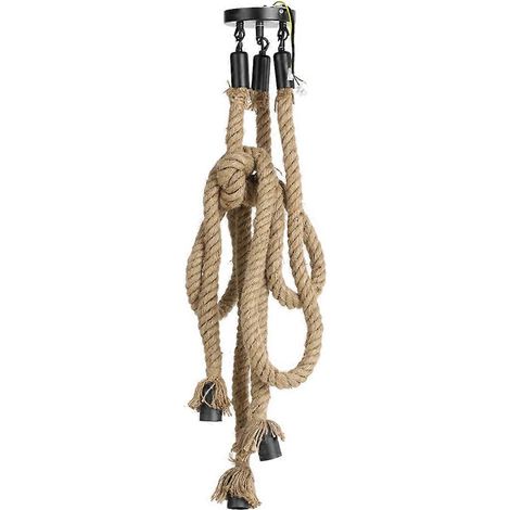 Suspension industrielle LED 3 têtes 1m, sans ampoule, lustre noir moderne pour salon, salle à manger ou atelier, design vintage, éclairage décoratif, 100cm, matériau métal robuste. (1/5)