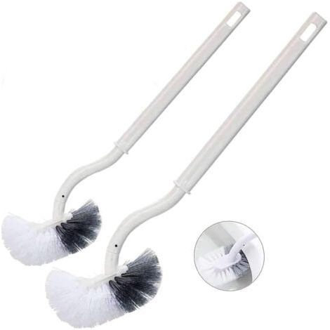 (2 pièces (avec Crochet))Brosse de Toilette, Brosse de Toilette avec nettoyant pour Bords, Brosse de Toilette améliorée, Brosse de Toilette incurvée (1/5)