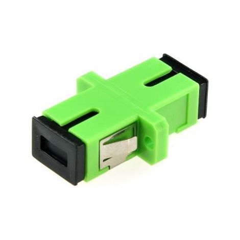 Acoplador de Fibra optica SC-APC monomodo simplex  Verde (1/4)