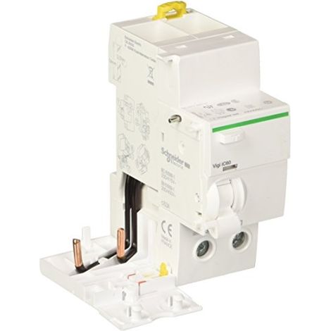 SCHNEIDER A9 V44263 VIGI IC60 2P 63 A 300 MA AC À COURANT RÉSIDUEL DISJONCTEUR, BLANC (1/4)